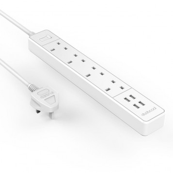 Mocna listwa zasilająca antyprzepięciowa 13A 4 USB DODOCOOL DC21UK