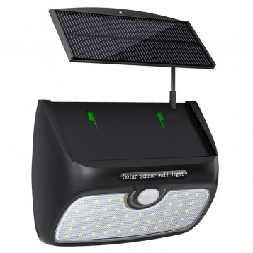 Lampa solarna z czujnikiem ruchu 48 LED oddzielny panel słoneczny