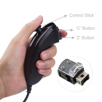 Kontroler do Nintendo WII MOTION 2in1 czarny