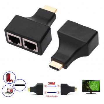 Wzmacniacz sygnału HDMI extender repeater 30m CAT5E CAT6 1080P