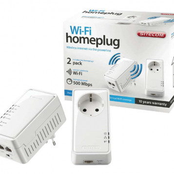Zestaw PowerLine transmiter Homeplug SITECOM LN-555 500Mbps WiFi