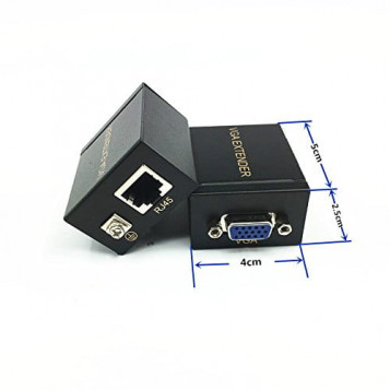 Extender VGA 60 m Audio Video Splitter RJ45 60m CAT-5e/6 ekran