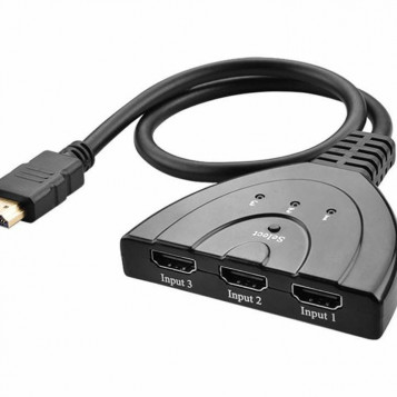 Rozgałęźnik splitter Mini HDMI-301 3w1 Full HD