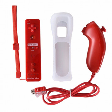 Kontrolery do Nintendo Wii motion plus 2in1 red
