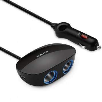 Podwójny adapter zapalniczki samochodowej Snan CE-CL-002 2 porty USB