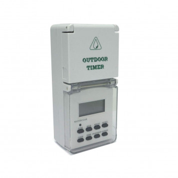 Zewnętrzny czasomierz programator cyfrowy Perel E305W0 3500W IP44