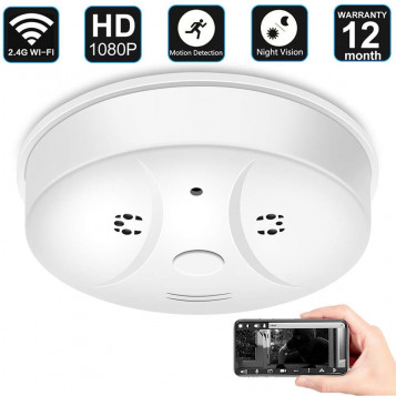 Mini kamera szpiegowska czujnik dymu DVR FullHD 1080p