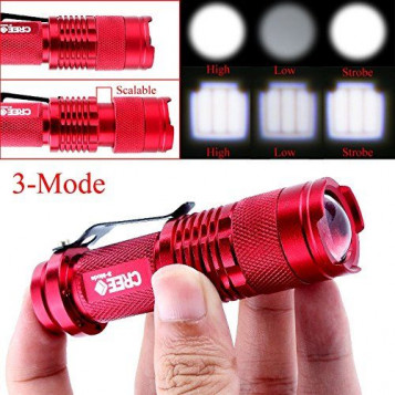 Latarka taktyczna LED Cree zoom Q5 7W wodoodporna