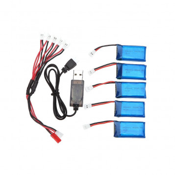 Zestaw akumulatorów LiPo z ładowarką USB RM2427 do Hubsan