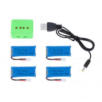 Zestaw akumulatorów z ładowarką Super Fly 3.7V 500mAh 25C