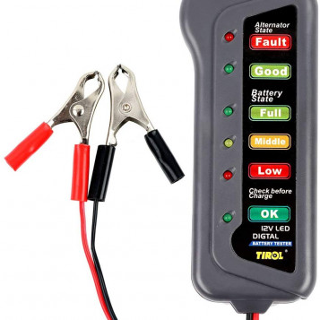 Cyfrowy tester akumulatorów alternatorów Tirol T16897