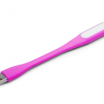 Mini lampka LED zasilana przez USB do laptopa różowa