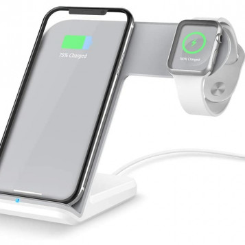 Bezprzewodowa ładowarka Qi 3.0 iPhone Apple Watch 2/3 biała