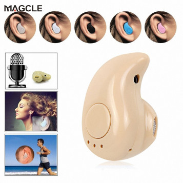 Niewidoczna mini słuchawka bluetooth S530 beżowa