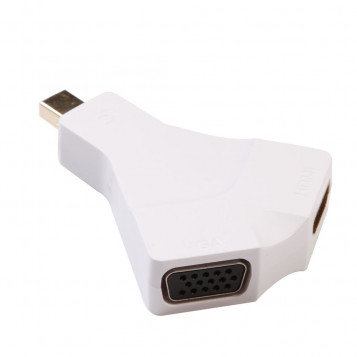 Przejściówka konwerter mini DisplayPort 1.2 na HDMI + VGA 2Kx4K EL-3600VH-B