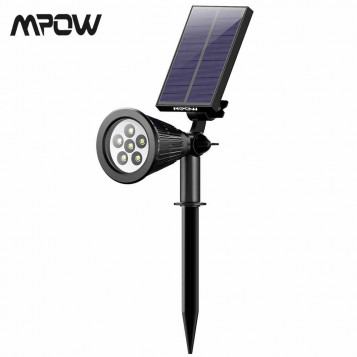 Zewnętrzna lampa oświetleniowa 6 LED Mpow MPCD097AB zasilana słonecznie