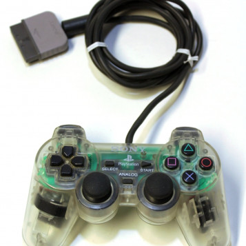 Przewodowy kontroler Dual Shock SCPH-1200 do konsoli PlayStation przezroczysty