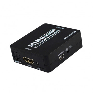 Mini przejściówka konwerter HDMI na HDMI + Audio Stereo SPDIF 3D 1080p