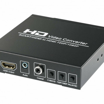 Adapter dźwięku obrazu przejściówka konwerter HDMI SCART CINCH