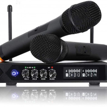 Zestaw karaoke bezprzewodowe mikrofony ROXTAK S9