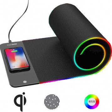 Podkładka pod mysz myszkę ładowarka indukcyjna Qi 10W RGB