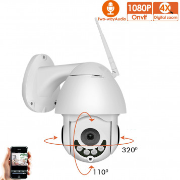 Kamera kopułowa IP 1080P PTZ IR IP66 P2P