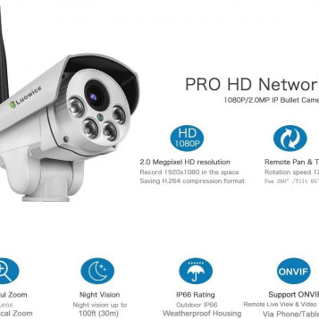 Kamera tubowa Luowice LWS-R8-V 1080P 2MP PTZ