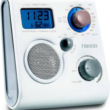 Nikkei NWP10WE przenośne radio łazienkowe odporne na wilgoć