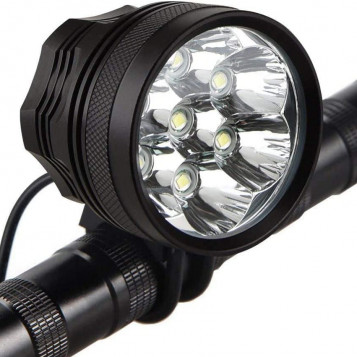 Reflektor rowerowy 10500LM 7 LED 9600 mAh IP66 CREE XML-T6