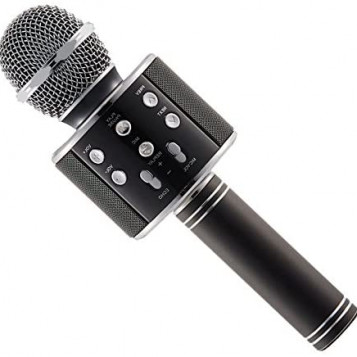 Bezprzewodowy mikrofon Bluetooth do karaoke WS-858 czarny
