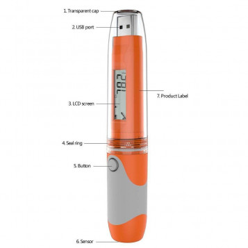 Wodoodporny rejestrator temperatury Elitech RC-51 USB