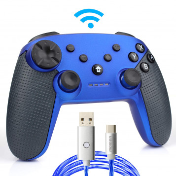 Kontroler pad bezprzewodowy Nintendo Switch Pro Controller momen niebieski