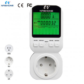 Cyfrowy miernik energii elektrycznej NASHONE PM90 LCD