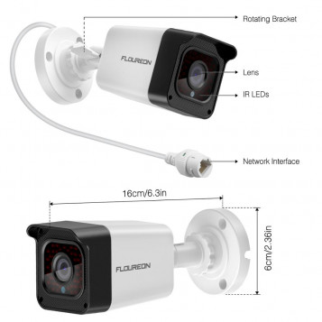 Kamera monitoringu Floureon FAP1102 1080P XPOE 8CH DVR 2MP