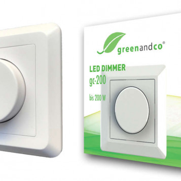 Podtynkowy 2-drożny ściemniacz LED greenandco GC-200 1-200 W