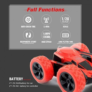 Samochód kaskaderski RC Amicool 4WD zdalnie sterowany 2.4Ghz 360 czerwony