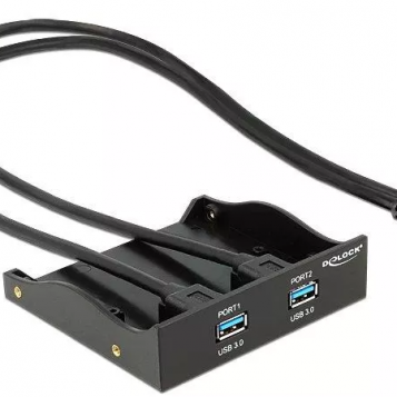 Koncentrator panel czołowy DELOCK 61896 USB 3.0 2-porty wewn. 19 Pin