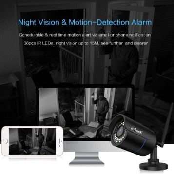 Kamera monitoringu IP ieGeek 2MP 1080P WiFi biała.