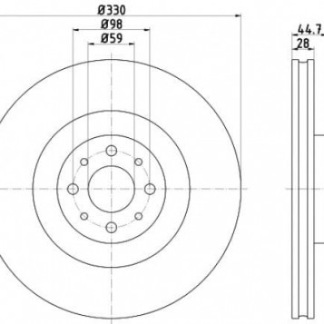 Lancia OE-51827474 tarcza hamulcowa TMD 92272403