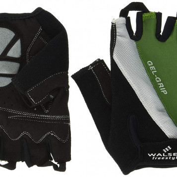 Rękawiczki rowerowe Walser Freestyle gel grip zielone